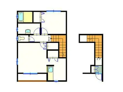 ベルリード草牟田(1LDK/2階)の間取り写真