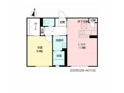 レジテンス クレイン(1LDK/1階)の間取り写真