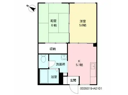 フローレンス(2K/1階)の間取り写真