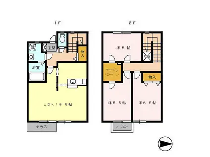 パークアベニュー西原 B棟(3LDK)の間取り写真