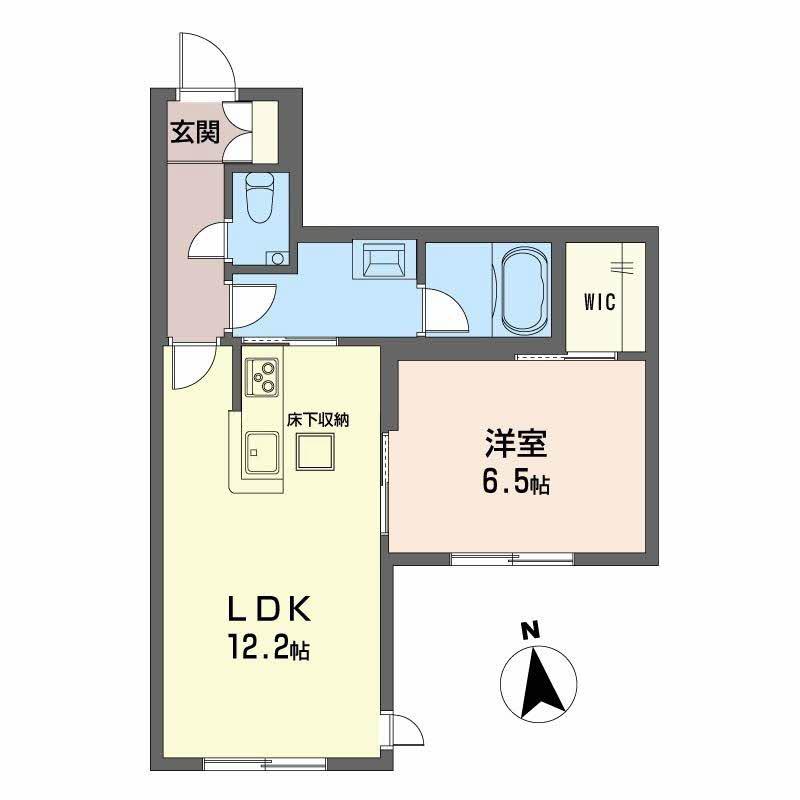 シャーメゾン 武(1LDK/1階)の間取り写真