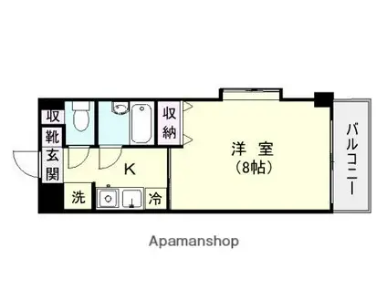 リードIN荒田(1K/2階)の間取り写真