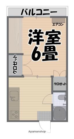 コーポトキ(1K/1階)の間取り写真