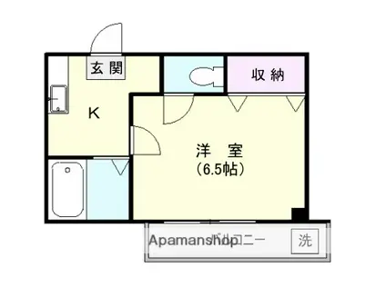 アーネスト下荒田(1K/2階)の間取り写真
