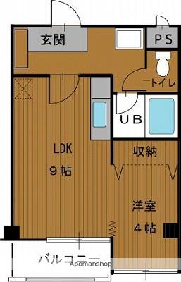 RBハイツⅡ(1LDK/5階)の間取り写真