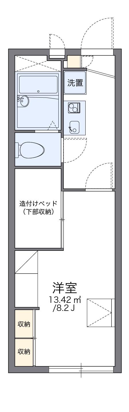 レオパレスSPRINGPINE(1K/1階)の間取り写真