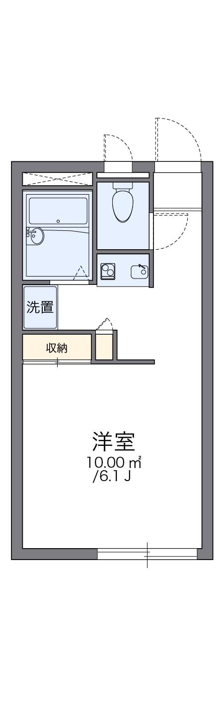 レオパレスグロリア(1K/1階)の間取り写真
