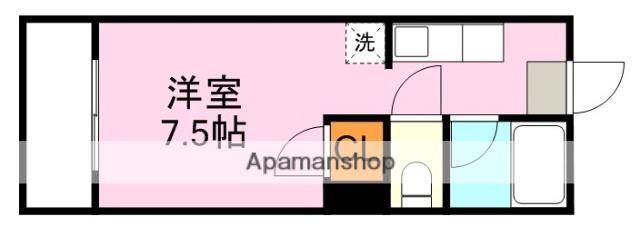 アビターレ下荒田Ⅰ(ワンルーム/3階)の間取り写真