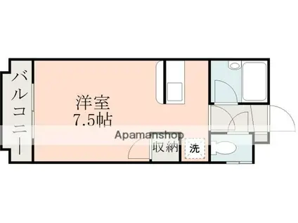 ティアラ桜ヶ丘(ワンルーム/2階)の間取り写真