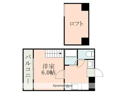 UEハウス六番館(1K/5階)の間取り写真