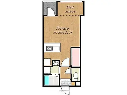 アークレジデンス武(ワンルーム/5階)の間取り写真