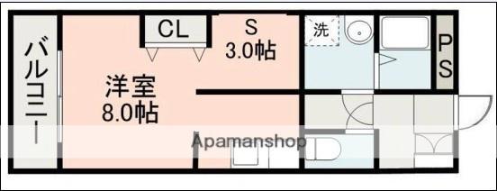 N'Sグランデール(ワンルーム/2階)の間取り写真