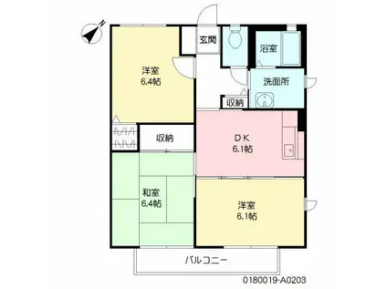 指宿枕崎線 坂之上駅 徒歩17分 2階建 築20年(3DK/2階)の間取り写真