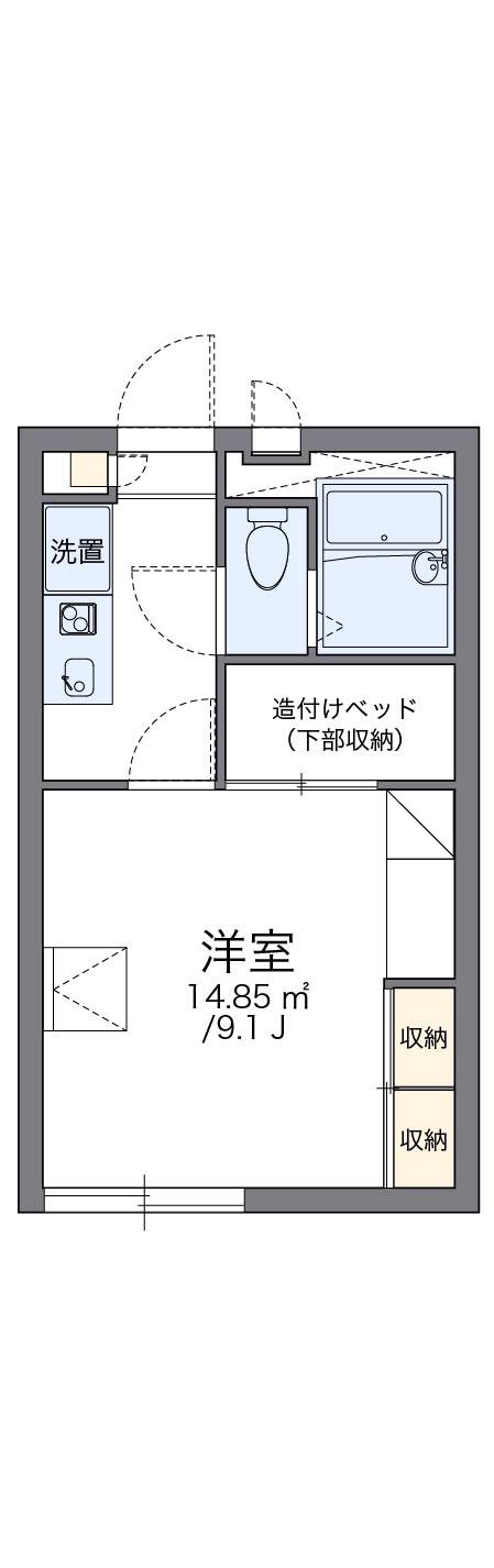 レオパレスフォーレント(1K/2階)の間取り写真