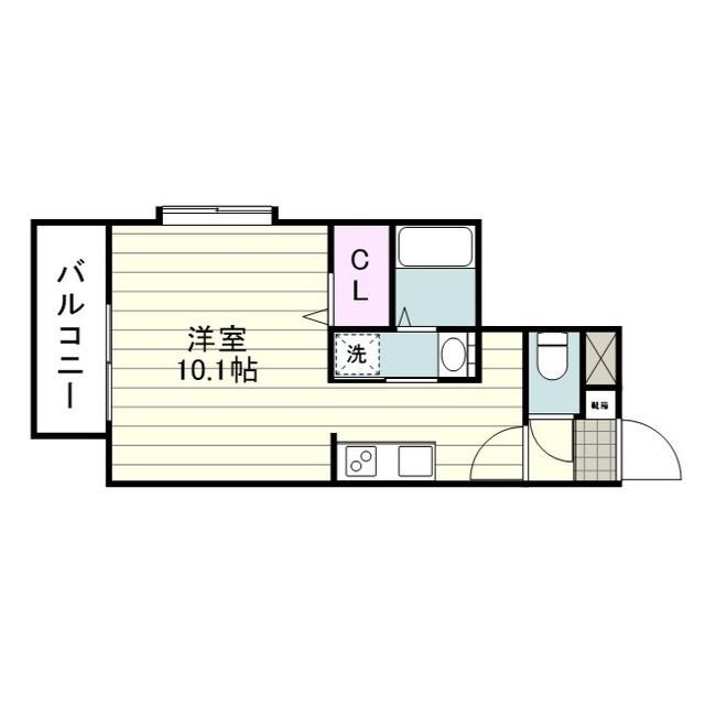 PLAISIR(ワンルーム/4階)の間取り写真
