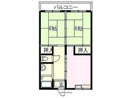 第3田畑ビル(1LDK/2階)の間取り写真