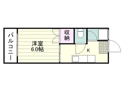 エントピア八幡(1K/3階)の間取り写真