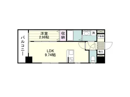 グランメゾン春桜(1LDK/5階)の間取り写真