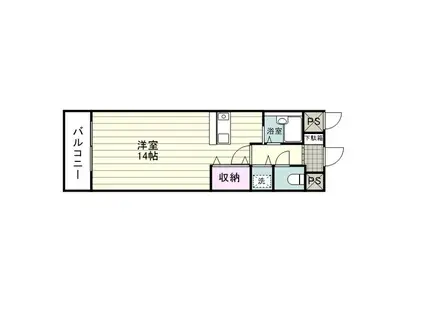 ドミール雅(ワンルーム/3階)の間取り写真