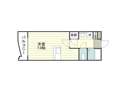 SPACE20(ワンルーム/4階)の間取り写真