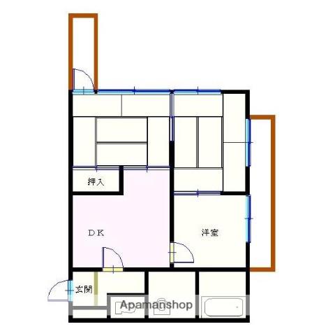 三竹ビル(3DK/3階)の間取り写真