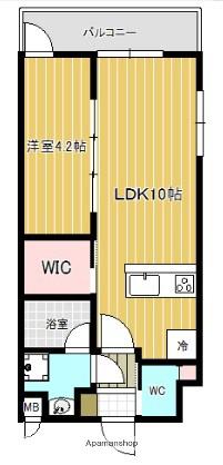 T・K BLD(1LDK/4階)の間取り写真
