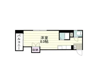 アスカビルⅠ(ワンルーム/3階)の間取り写真