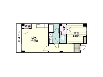 タウンハウス西田(1LDK/2階)の間取り写真