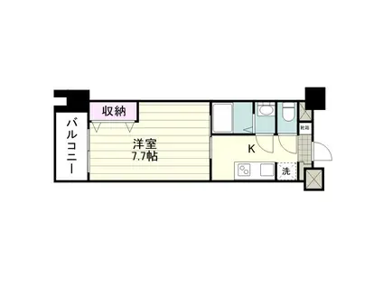 RJRプレシア郡元スクエア(1K/2階)の間取り写真