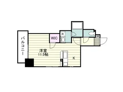 FONS西千石(ワンルーム/6階)の間取り写真