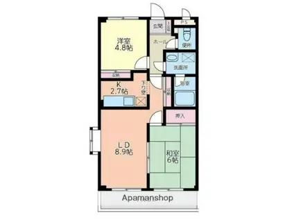 A・Fプリベール Ⅰ(2LDK/2階)の間取り写真