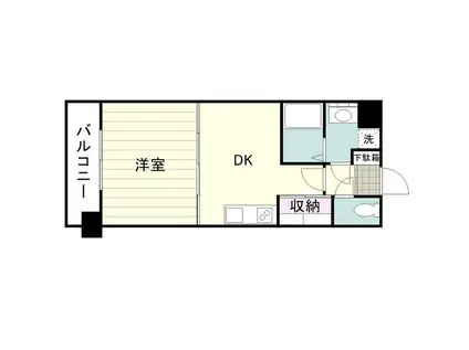 RJR上荒田(1DK/8階)の間取り写真