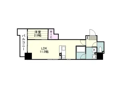 FONS西千石(1LDK/6階)の間取り写真