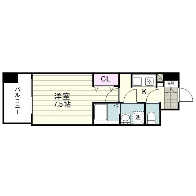 SーRESIDENCE 小川町(1K/14階)の間取り写真