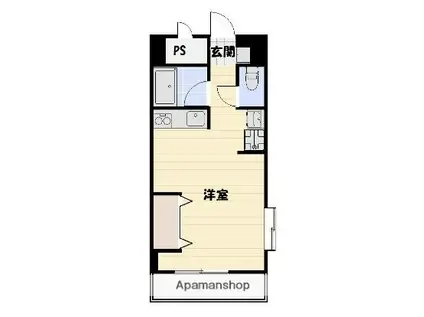 MIKASAビル(1K/4階)の間取り写真