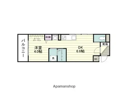 SEPLUS西千石(1DK/1階)の間取り写真