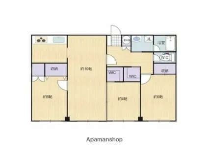 ストークマンション鹿児島(3LDK/16階)の間取り写真