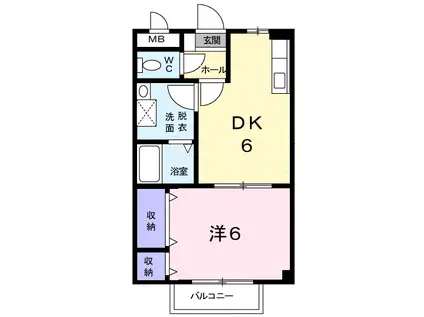 ETORNO八千代(1DK/1階)の間取り写真