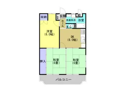 小野サンハイム(3DK/2階)の間取り写真