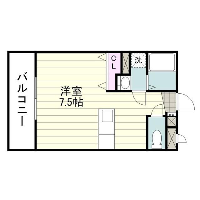 PARK SIDE葉月館(1K/1階)の間取り写真