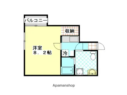 TASYARD Ⅳ(1K/1階)の間取り写真