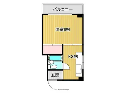 メゾンプチ船津(1K/3階)の間取り写真