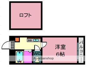 アップルハウス慶京(1K/2階)の間取り写真