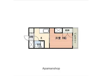 原田ビル(1K/9階)の間取り写真