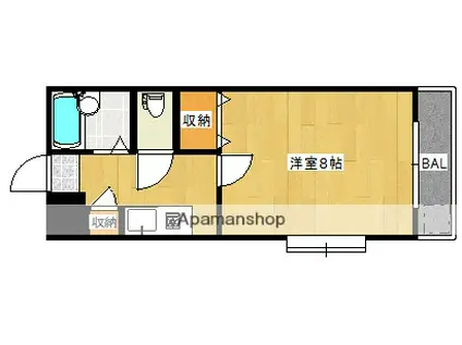 コーポレートロード21小松原(1K/2階)の間取り写真