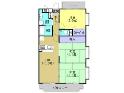 スカイヒル・K(3LDK/3階)の間取り写真