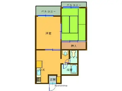 ドエリング前田(2DK/2階)の間取り写真