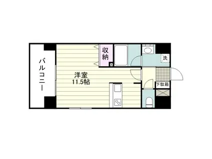 ウェルブライト照国(ワンルーム/5階)の間取り写真