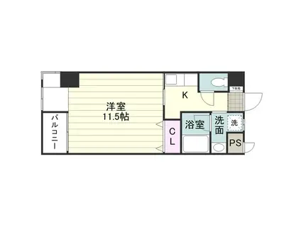 サンパティーク鴨池(1K/2階)の間取り写真