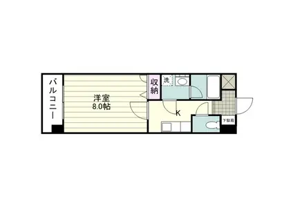 折田ビル(1K/5階)の間取り写真